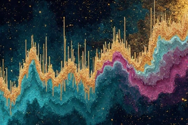 Gráfico de visualización de datos complejo y estético