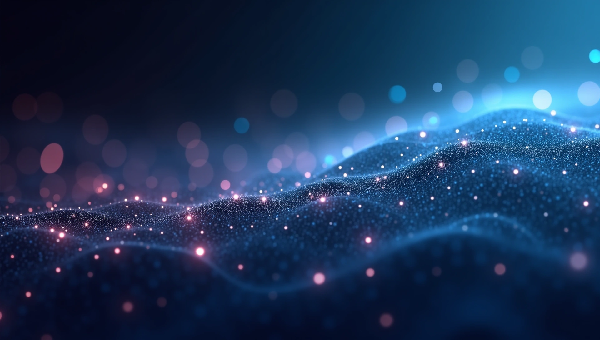 Visualización abstracta de datos con líneas y puntos conectados