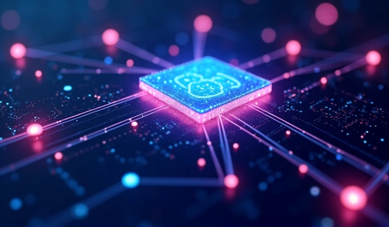 Ilustración de datos fluyendo de forma segura