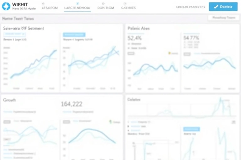 Gráfico de análisis de marketing mostrando crecimiento y datos