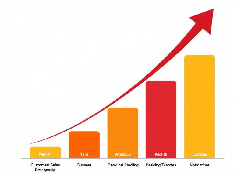 Gráfico de crecimiento de ventas y retención de clientes para una empresa de retail