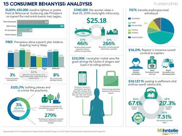 Gráfico de análisis de comportamiento del consumidor mostrando patrones de compra y preferencias