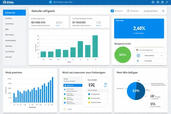 Gráfico interactivo mostrando datos empresariales clave
