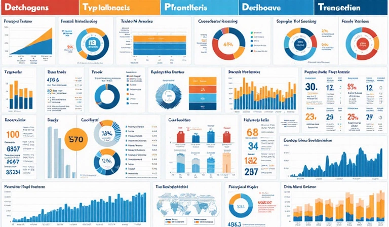 Gráficos de marketing digital y análisis de campañas